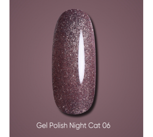 Gel polish DARK Night Cat No. 06 cat`s eye, 6 ml