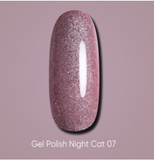 Gel polish DARK Night Cat No. 07 cat's eye, 10 ml