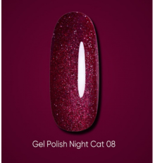 Gel polish DARK Night Cat No. 08 cat`s eye, 6 ml