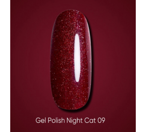Gel polish DARK Night Cat No. 09 cat`s eye, 6 ml
