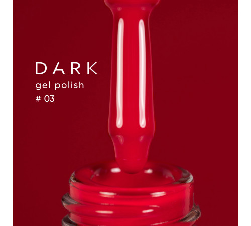 Гель-лак DARK №003, червоний ярко-алий, 10 мл