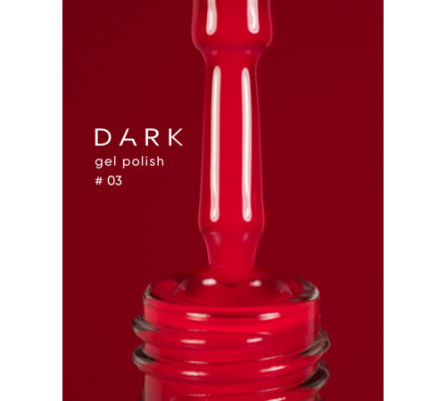 Гель-лак DARK №003, красный ярко-алый, 6 мл