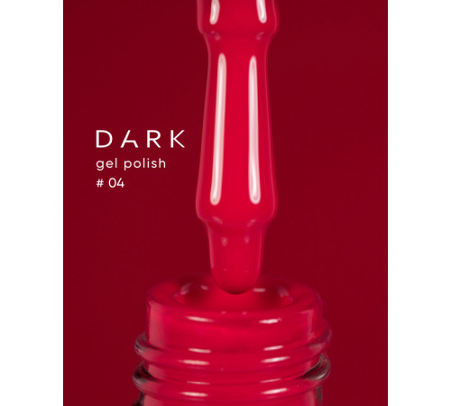 Гель-лак DARK №004, яскраво-червоний, 6 мл
