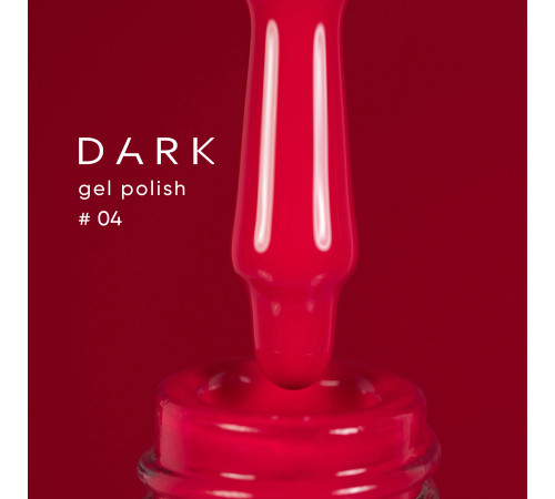 Гель-лак DARK №004, яскраво-червоний, 10 мл
