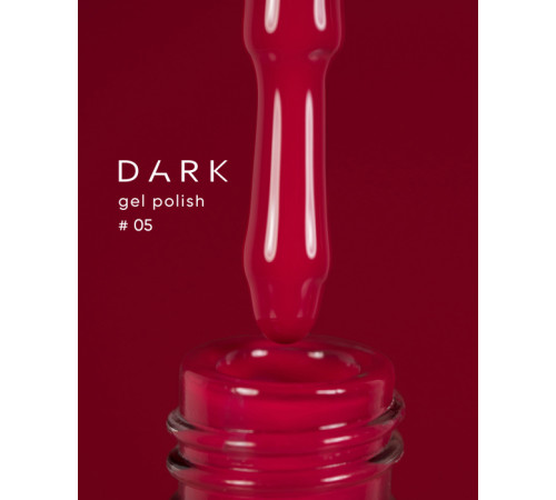 Гель-лак DARK №005, червоно-малиновий, 6 мл