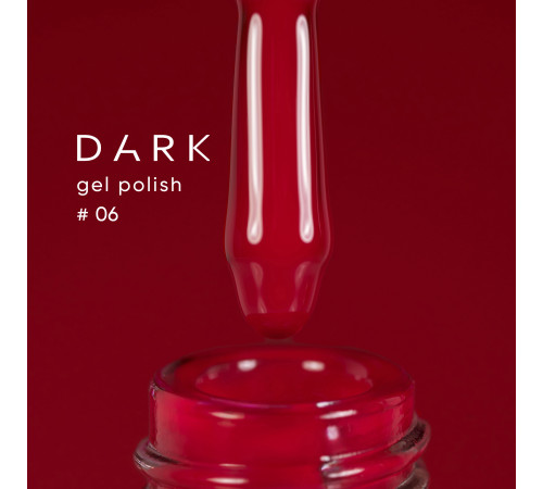 Гель-лак DARK №006, класичний червоний, 10 мл