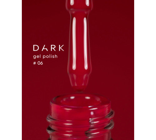 Гель-лак DARK №006, класичний червоний, 6 мл