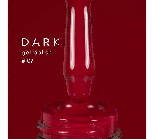 Гель-лак DARK №007, насичений червоний, 10 мл