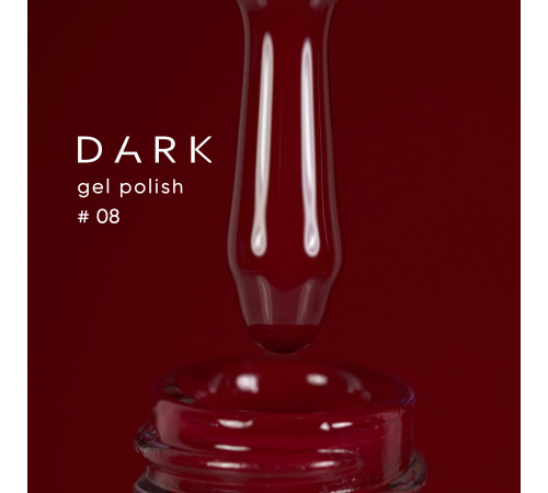 Гель-лак DARK №008, темний червоний, 10 мл