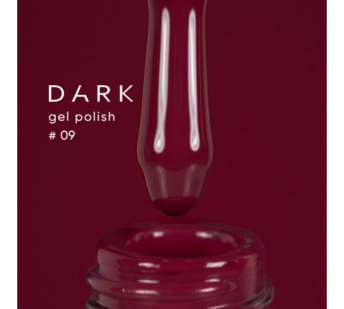 Гель-лак DARK №009, сливово-червоний,10 мл