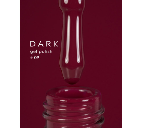 Гель-лак DARK №009, сливово-червоний, 6 мл