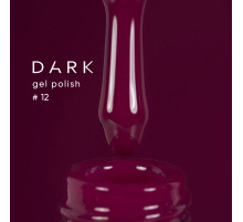 Gel polish DARK No. 012, wine burgundy, 10 ml