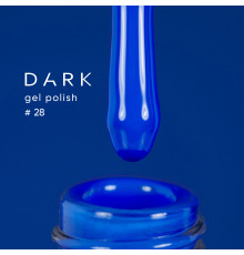 DARK gel polish #028, bright blue, 10 ml