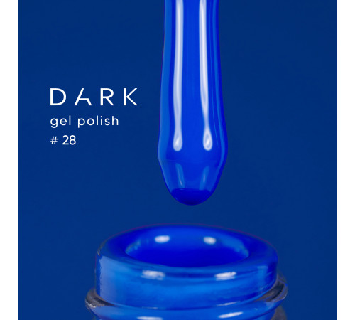 DARK gel polish #028, bright blue, 10 ml