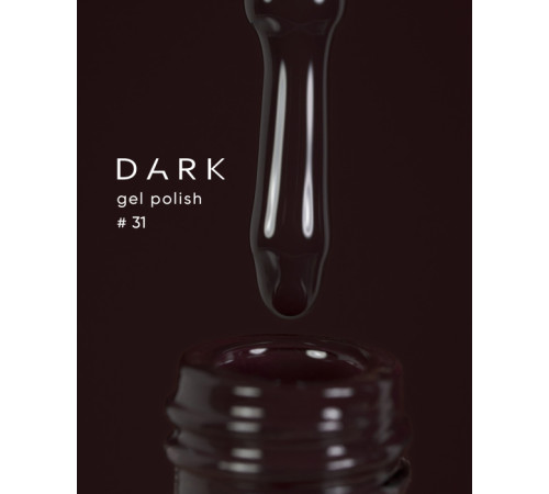 Gel polish DARK No. 031, brown-purple, 6 ml