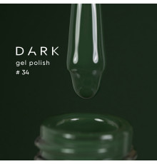 Гель-лак DARK №034, насыщенный темно-зеленый, 10 мл