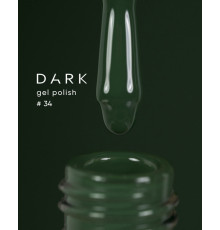 Гель-лак DARK №034, насичений темно-зелений, 6 мл