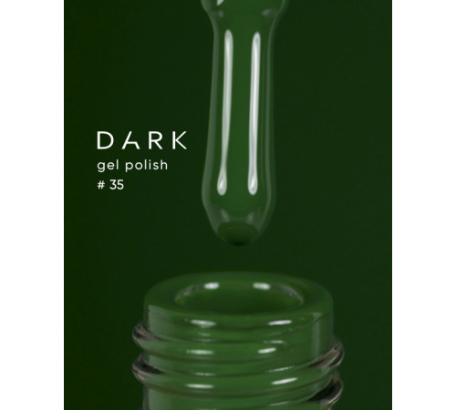 Гель-лак DARK №035, насичений зелений, 6 мл