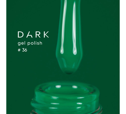 Gel polish DARK No. 036, bright green, 10 ml