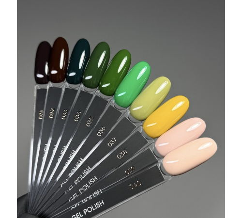 Gel polish DARK No. 036, bright green, 10 ml