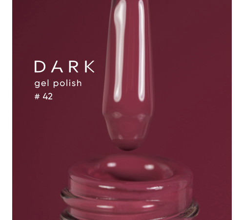 Gel polish DARK No. 042, beige-plum, 10 ml