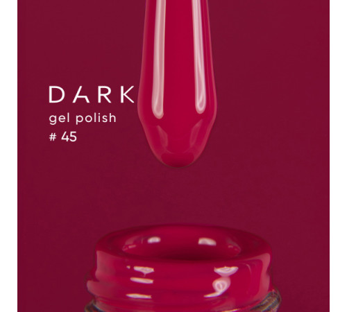 Gel polish DARK No. 045, bright crimson, 10 ml