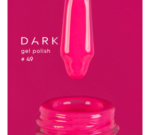 Гель-лак DARK №049, яскраво-рожевий барбі, 10 мл