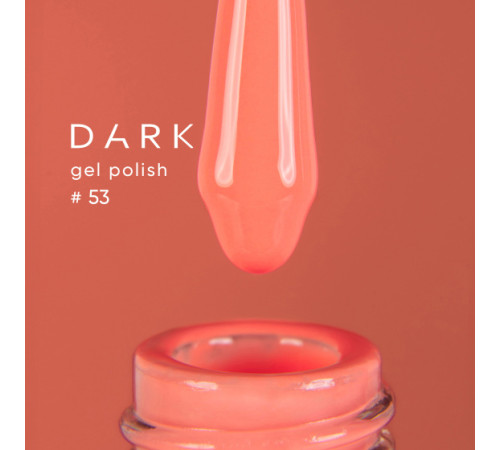 Гель-лак DARK №053, пастельно-коралловый, 10 мл