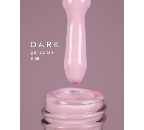 Гель-лак DARK №058, пастельно-розовый, 6 мл