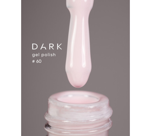 Гель-лак DARK №060, біло-рожевий айворі, 6 мл