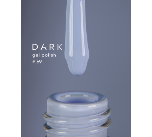 Гель-лак DARK №069, ніжний сіро-блакитний, 6 мл
