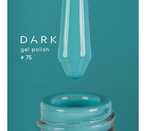 Гель-лак DARK №075, бірюзовий, 10 мл