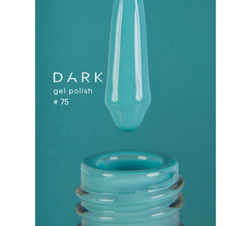 Гель-лак DARK №075, бірюзовий, 6 мл