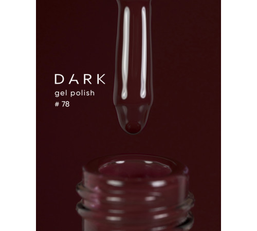 Гель-лак DARK №078, темно-бордовий, 6 мл