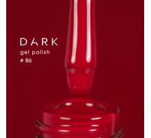 Гель-лак DARK №086, яскравий червоний, 10 мл