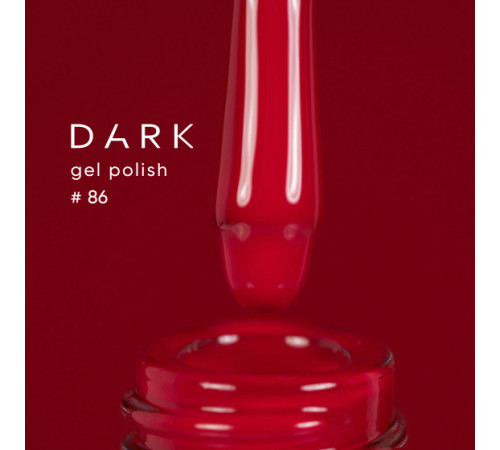 Гель-лак DARK №086, яркий красный, 10 мл