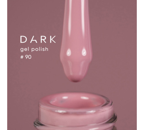 Гель-лак DARK №090, пудровий тепло-ліловий,  10 мл