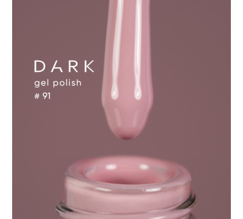 Гель-лак DARK №091, пудровий світло-рожевий, 10 мл