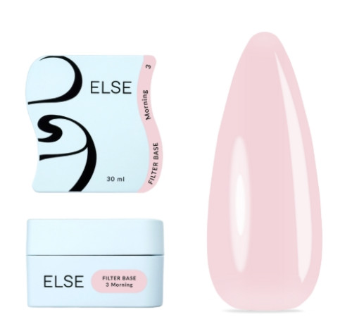 Else Filter base nail polish №03 Morning, pink, 30 ml