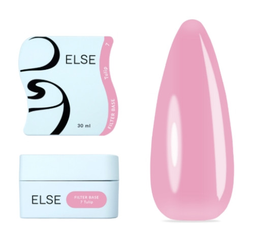 Else Filter base nail polish No. 07 Tulip, deep pink, 30 ml