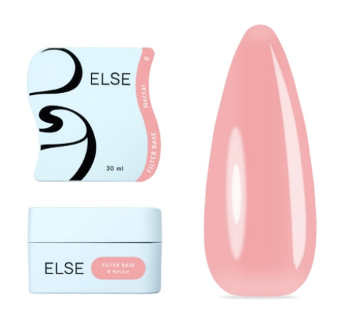 Else Filter base nail polish No. 08 Nectar, nude, 30 ml