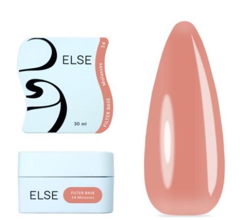 Else Filter base nail polish No. 14 Molasses, warm nude, 30 ml