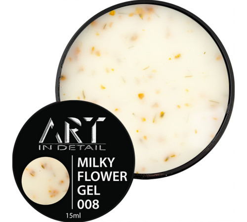 Nail gel ART Builder Gel Milky Flower No. 08, 15 ml