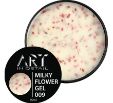 Nail gel ART Builder Gel Milky Flower No. 09, 15 ml