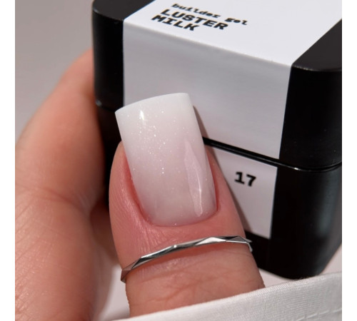 BIBLIOTEKA Builder gel for nails No. 17 Luster Milk, milky with shimmer, 30 ml