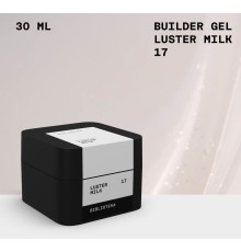 Гель для ногтей BIBLIOTEKA Builder gel №17 Luster Milk, молочный с шиммером, 30 мл