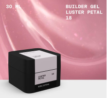 BIBLIOTEKA Builder gel nail gel No. 18 Luster Petal, soft pink with shimmer, 30 ml