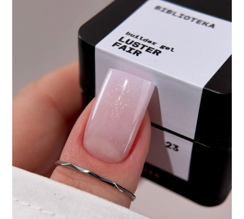 Гель для ногтей BIBLIOTEKA Builder gel №23 Luster Fair, светлый с шиммером, 30 мл