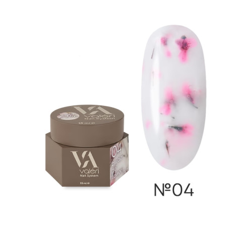 Nail gel Valeri Builder gel Flower No. 04, 15 ml