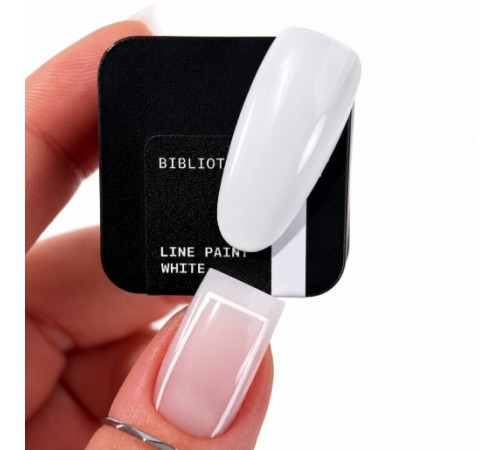BIBLIOTEKA Line paint White gel nail paint, 5 ml